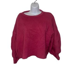 O A T NEW YORK Women's Dramatic Balloon Sleeve Pullover Sweater Size Large